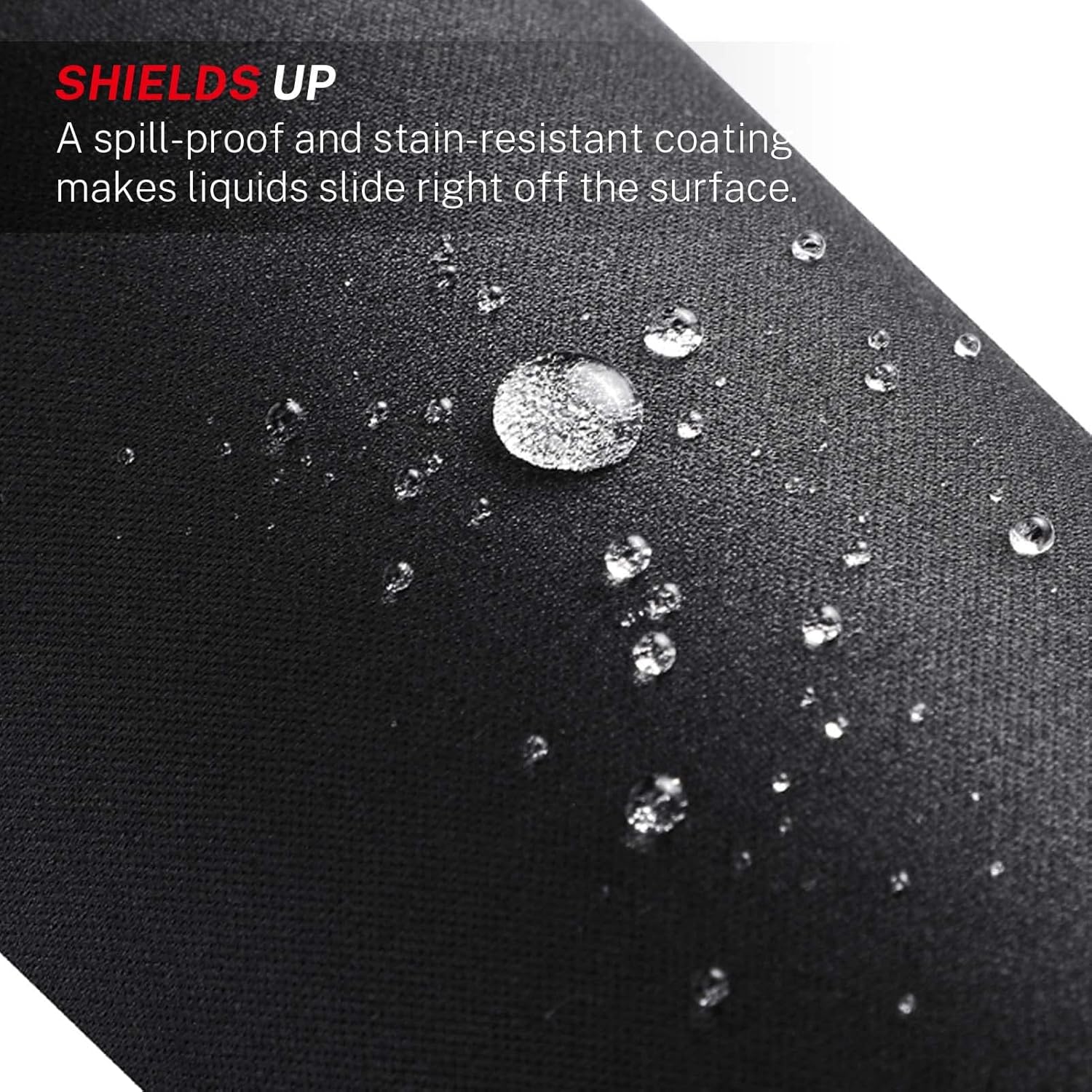 Mouse Pad [30% Larger] with Anti-Fray Stitched Edges, Premium-Textured Waterproof Surface, Non-Slip Rubber Base, Computer & Gaming Mouse Mat for Laptop, Office & Home, 8.5 X 11 In, Black
