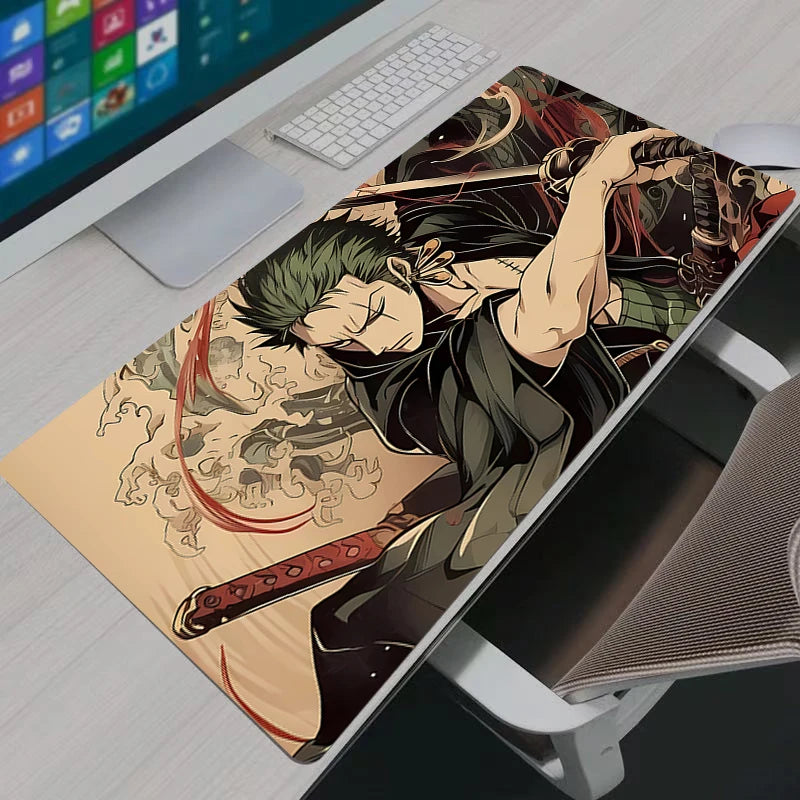 Mouse Pads Anime Gaming Accessories Large Mousepad One Piece Zoro Carpet Gamer PC Computer Keyboard Desk Mat Mausepad