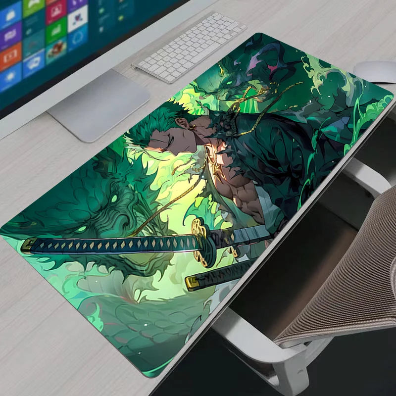 Mouse Pads Anime Gaming Accessories Large Mousepad One Piece Zoro Carpet Gamer PC Computer Keyboard Desk Mat Mausepad